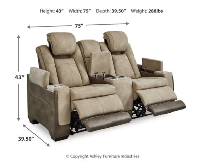 Next-Gen DuraPella Power Reclining Loveseat with Console - Furniture Home (Kansas City, MO)