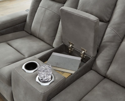 Next-Gen DuraPella Power Reclining Loveseat with Console - Furniture Home (Kansas City, MO)