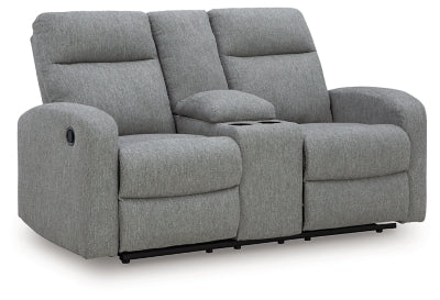 Gauntlet Reclining Loveseat with Console - Furniture Home (Kansas City, MO)
