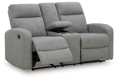 Gauntlet Reclining Loveseat with Console - Furniture Home (Kansas City, MO)