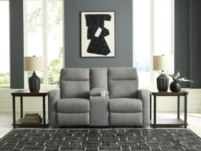 Gauntlet Reclining Loveseat with Console - Furniture Home (Kansas City, MO)