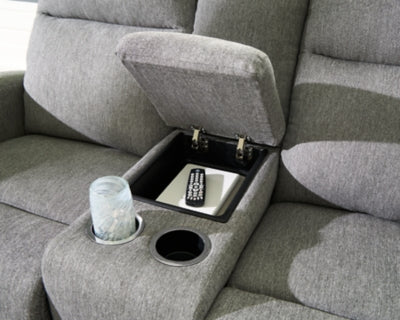 Gauntlet Reclining Loveseat with Console - Furniture Home (Kansas City, MO)