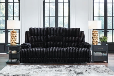 Rhine Falls Power Reclining Sofa with Drop Down Table - Furniture Home (Kansas City, MO)