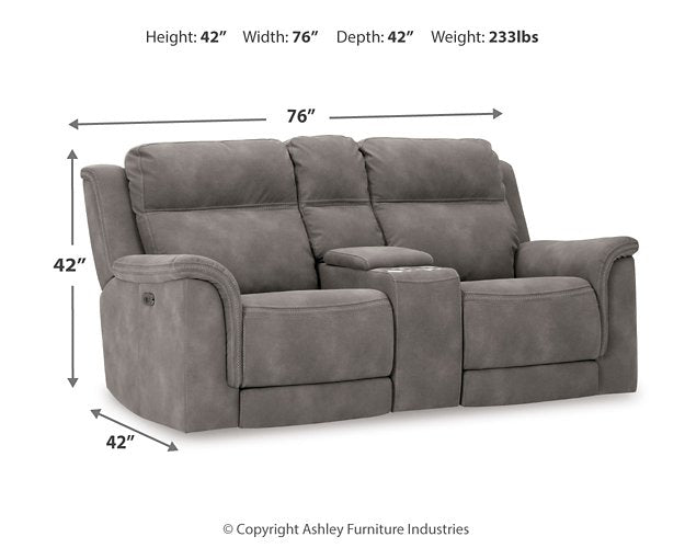 Next-Gen DuraPella Power Reclining Loveseat with Console - Furniture Home (Kansas City, MO)