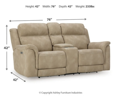 Next-Gen DuraPella Power Reclining Loveseat with Console - Furniture Home (Kansas City, MO)