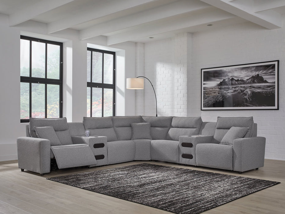 Modmax II Power Reclining Sectional with Audio Consoles - Furniture Home (Kansas City, MO)