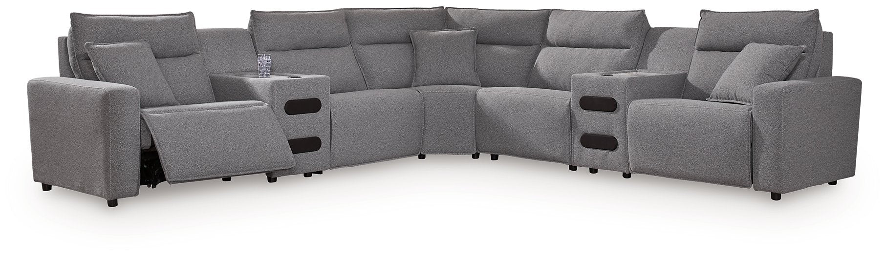 Modmax II Power Reclining Sectional with Audio Consoles - Furniture Home (Kansas City, MO)