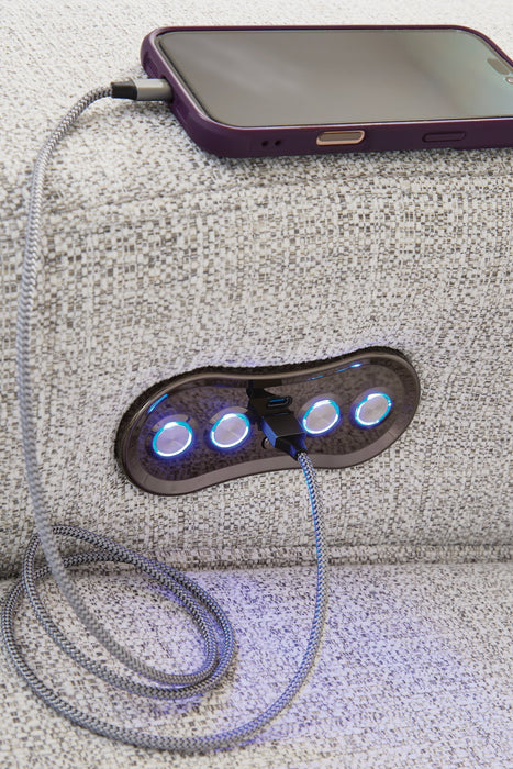 Modmax II Power Reclining Sectional with Audio Consoles - Furniture Home (Kansas City, MO)