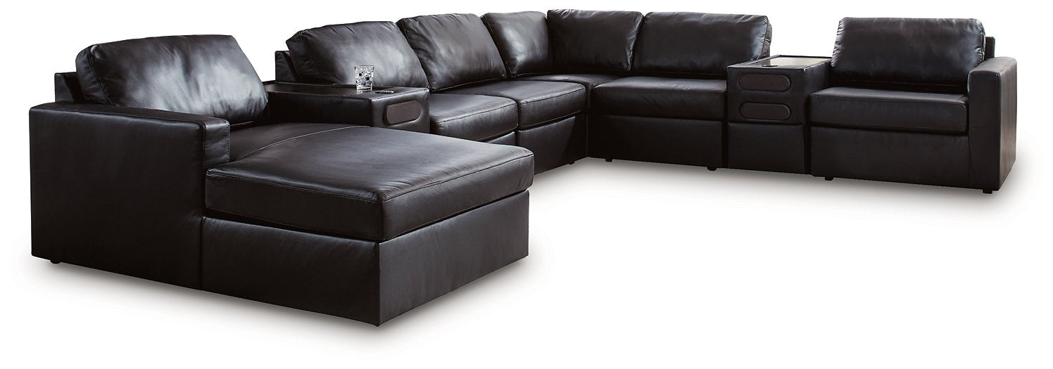 Modmax II Sectional with Chaise and Audio Consoles - Furniture Home (Kansas City, MO)