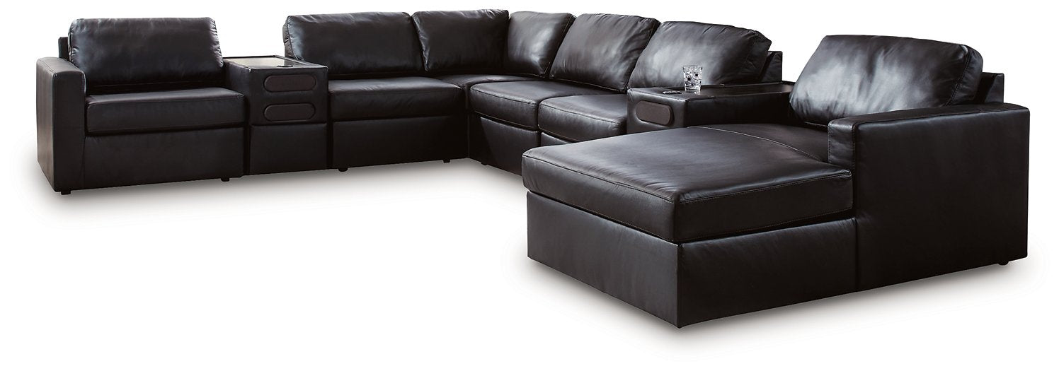 Modmax II Sectional with Chaise and Audio Consoles - Furniture Home (Kansas City, MO)