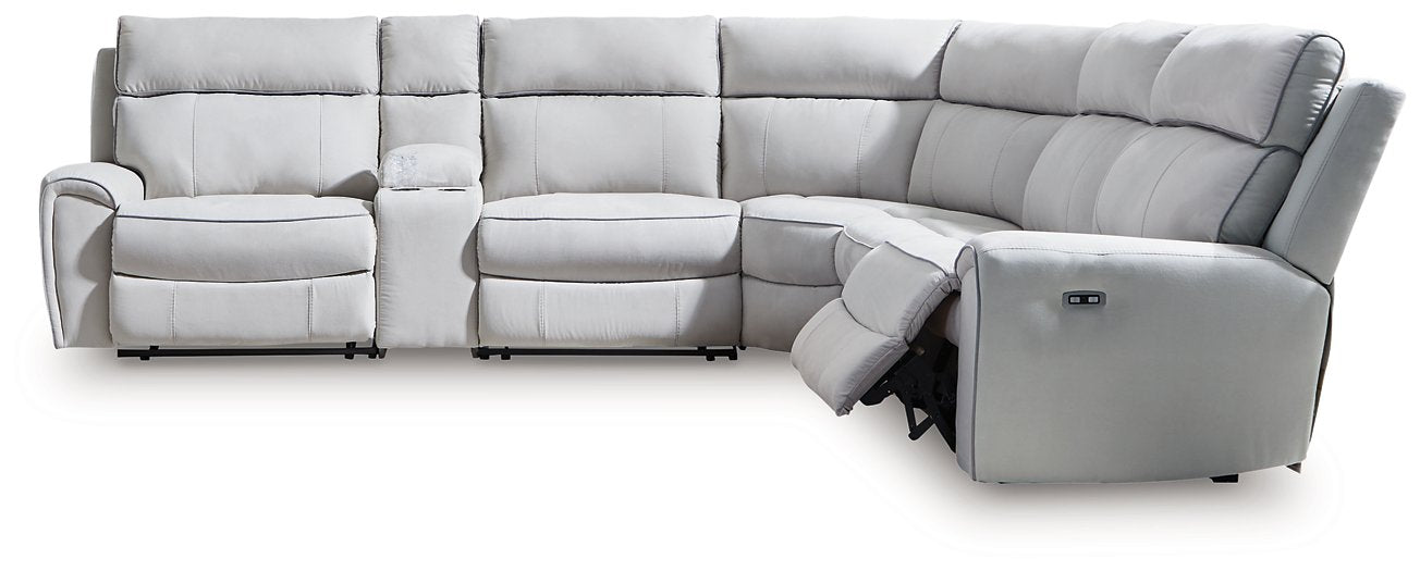 Social Pointe Power Reclining Sectional - Furniture Home (Kansas City, MO)