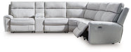 Social Pointe Power Reclining Sectional - Furniture Home (Kansas City, MO)