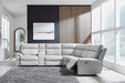 Social Pointe Reclining Sectional with Storage Consoles - Furniture Home (Kansas City, MO)