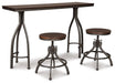 Odium Counter Height Dining Table and Bar Stools (Set of 3) image