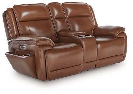 Healy Pier Power Reclining Loveseat with Console - Furniture Home (Kansas City, MO)