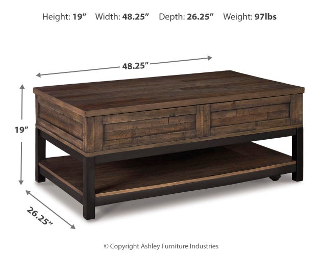 Johurst Coffee Table with Lift Top - Furniture Home (Kansas City, MO)